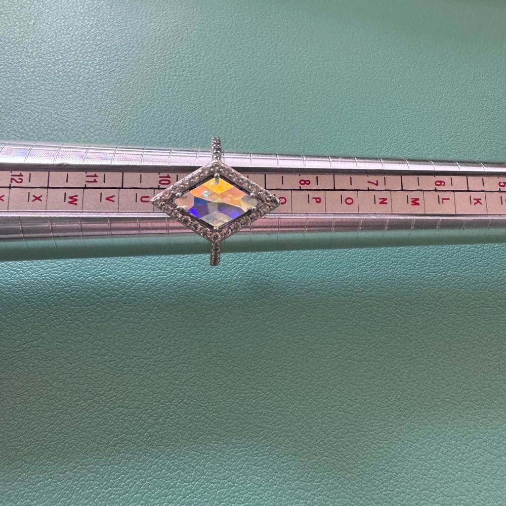 Fragrant Jewels Silver and Holographic NWOT Ring Size 9